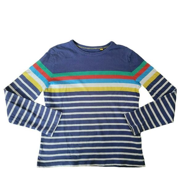 Mini Boden Boy's Rainbow Striped Long Sleeve Tee - Picture 1 of 10